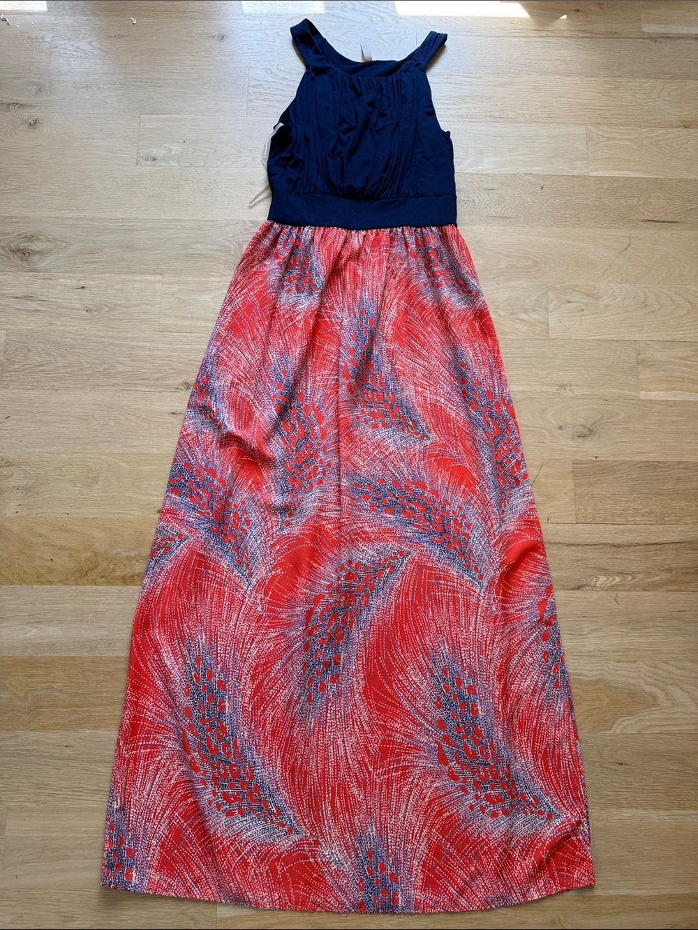 Gilli red and blue sleeveless sundress, size M